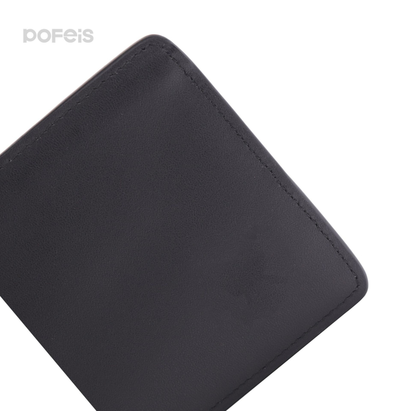 Vrhunski muški poklon novčanik, bi-fold od meke teleće kože s podignutim logotipom