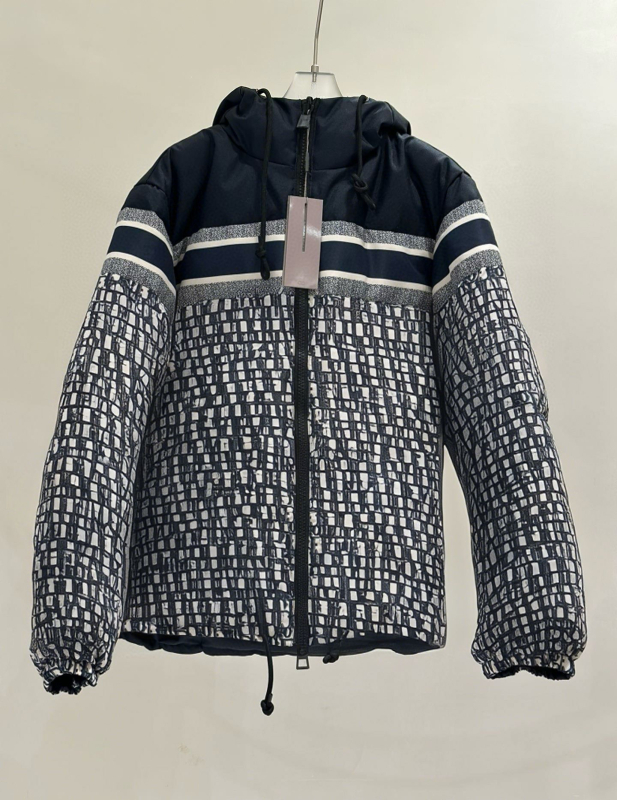 Nanyou debeli jesensko-zimski kaput s monogramnim printom, punjenje od pamuka, udoban kroj, za žene i muškarce