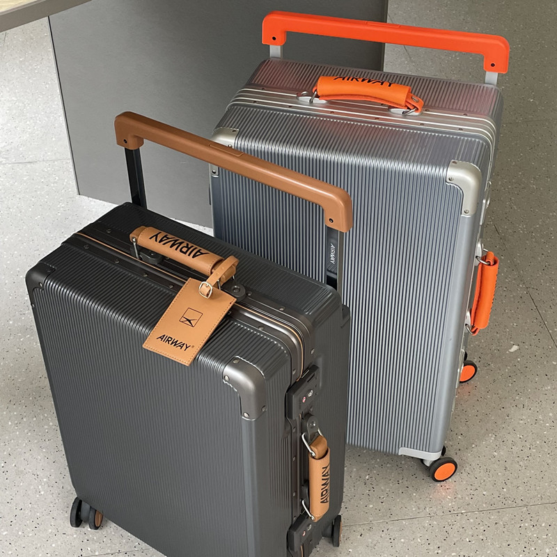 Airway kofer s aluminijskim okvirom, 20-inčni ručni kofer, tiho univerzalne kotači, široka teleskopaska ručka, TSA zaključavanje, unisex, minimalistički luksuz