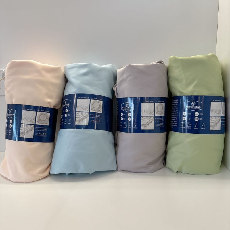 U31 Ice Silk σεντόνι με λάστιχο, ελαφρύς πολυτελής, άνετο και απαλό, πρωινό φως, οικιακή χρήση