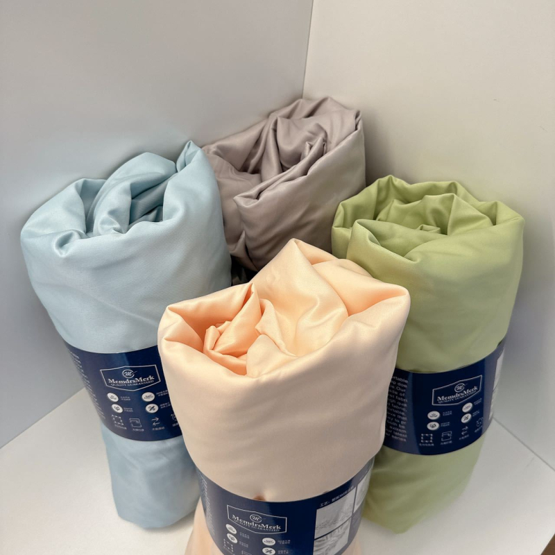 U31 Ice Silk σεντόνι με λάστιχο, ελαφρύς πολυτελής, άνετο και απαλό, πρωινό φως, οικιακή χρήση
