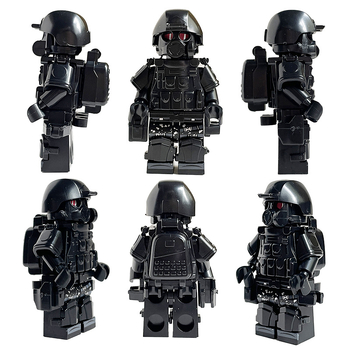Ťažký set stavebných blokov Ghost SWAT s vestou, batohom a opaskom