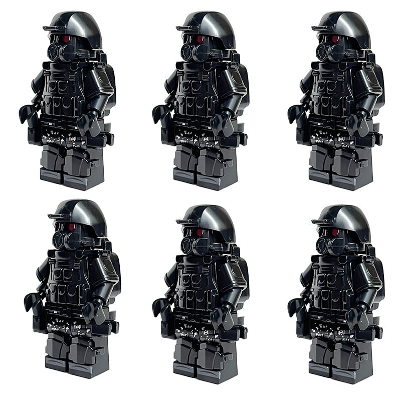 Ťažký set stavebných blokov Ghost SWAT s vestou, batohom a opaskom