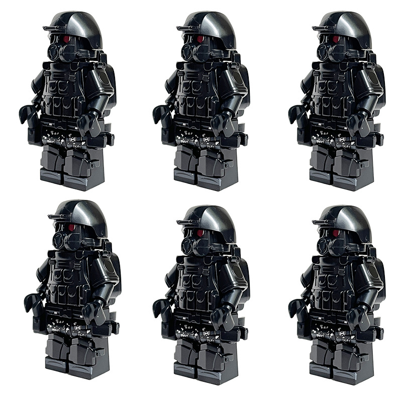 Ťažký set stavebných blokov Ghost SWAT s vestou, batohom a opaskom