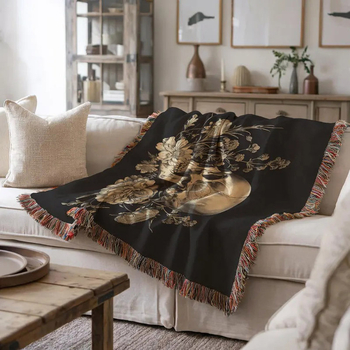 Iz tvornice mekane jacquard deke od pamuka, tapiserije, deke za kauč, vunene deke, prilagođene božićne darove