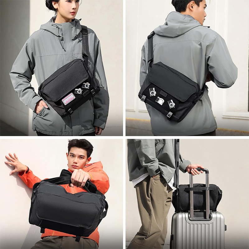 Εύκολη καθημερινή τσάντα crossbody για κάμερες χωρίς καθρέφτη με χώρο αποθήκευσης, Canon/Fuji, πολυλειτουργική τσάντα ώμου