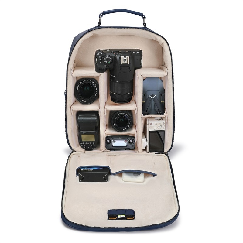 DSLR ruksak za fotoaparat, vodootporan PU materijal, velik kapacitet, za fotografiranje na otvorenom