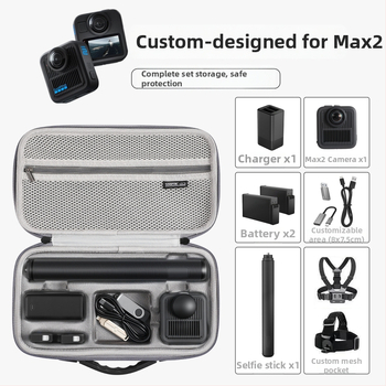 GoPro MAX2 Úložná Taška pre Panoramatickú Kameru a Príslušenstvo pre Ochrannú Krabicu
