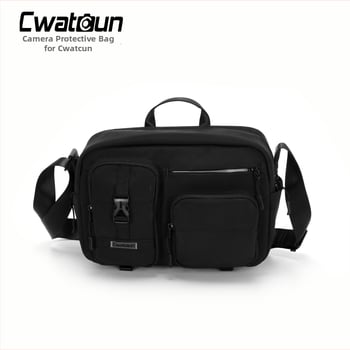 Taška na fotoaparát cez rameno, s jedným ramennom popruhom, odolná voči škrábaniu a špine, viacúčelové úložisko, ležérny crossbody štýl