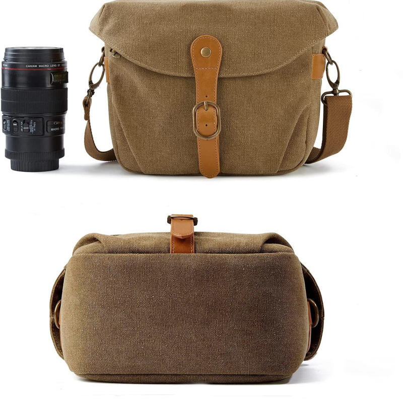 Prilagođena platnena torbica za Sony bez ogledala — vodootporna, prijenosna, retro stil, za fotografiranje na otvorenom