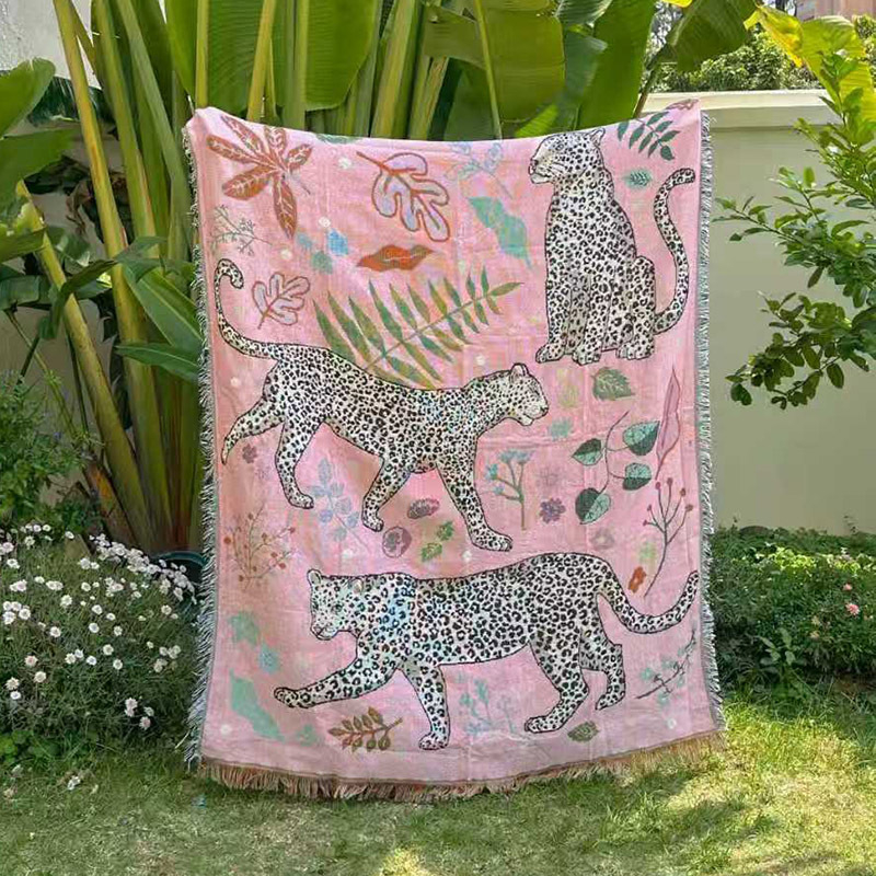 Vanjski kamping jacquard goblena deka, INS stil kauč pokrivač, američki stil mala deka za kraj kreveta