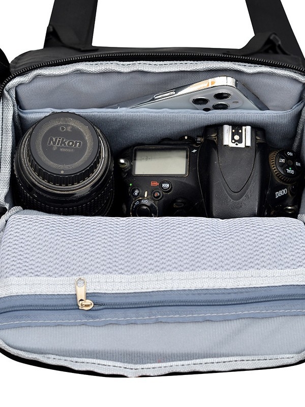 Vízálló fényképezőgép-táska Canon, Sony, Fuji és Nikon DSLR/mirrorless – vállon viselhető, könnyű és hordozható