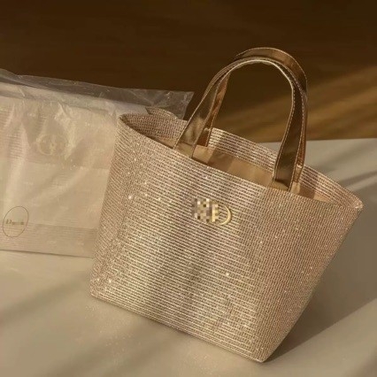 Zlatni set: tote torba i torbica za ručak, visoke kvalitete, u stilu satchel, za svakodnevnu upotrebu