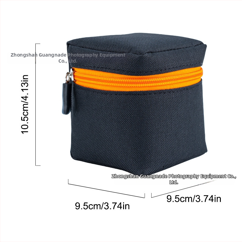 Canon puzdro na objektív, proti otrasom, zosilnené, kompaktné rozmery 9.5×9.5×10.5 cm, Oxford látka