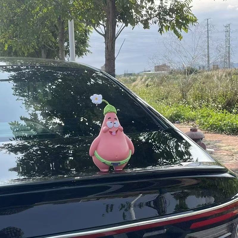 Patrick Star crtić figurica s odvojivim dodatkom, univerzalna dekoracija za automobil i motocikl
