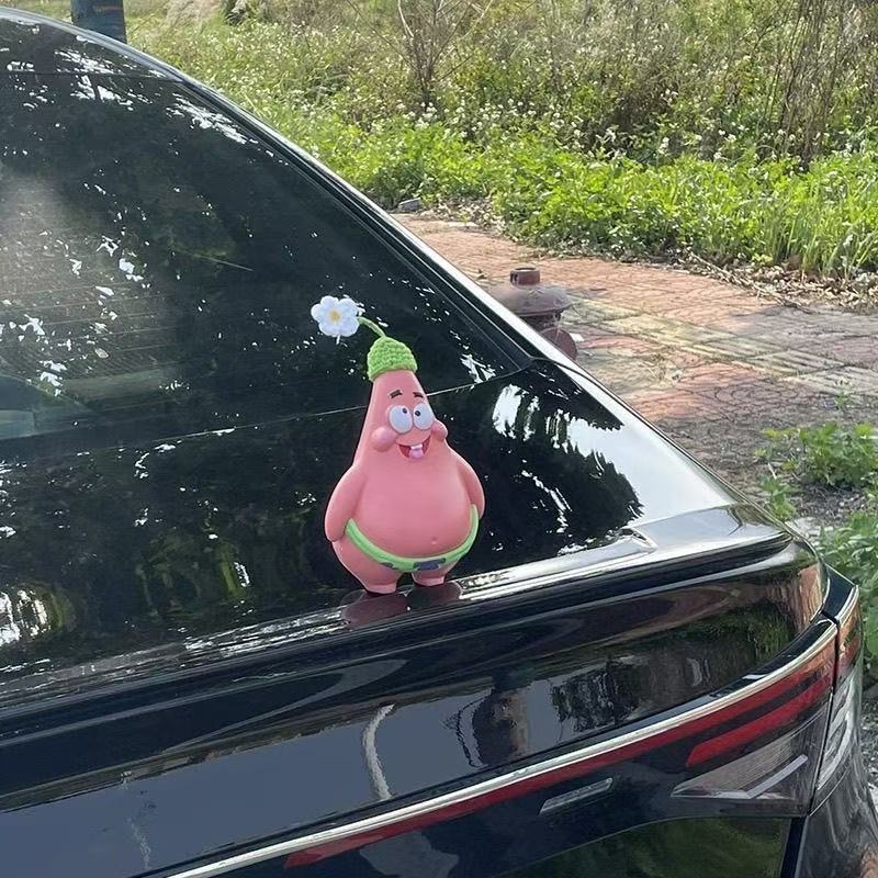 Patrick Star crtić figurica s odvojivim dodatkom, univerzalna dekoracija za automobil i motocikl