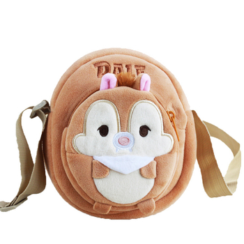 Portofel mic rotund din pluș pentru monede, personalizat, cu design desen animat