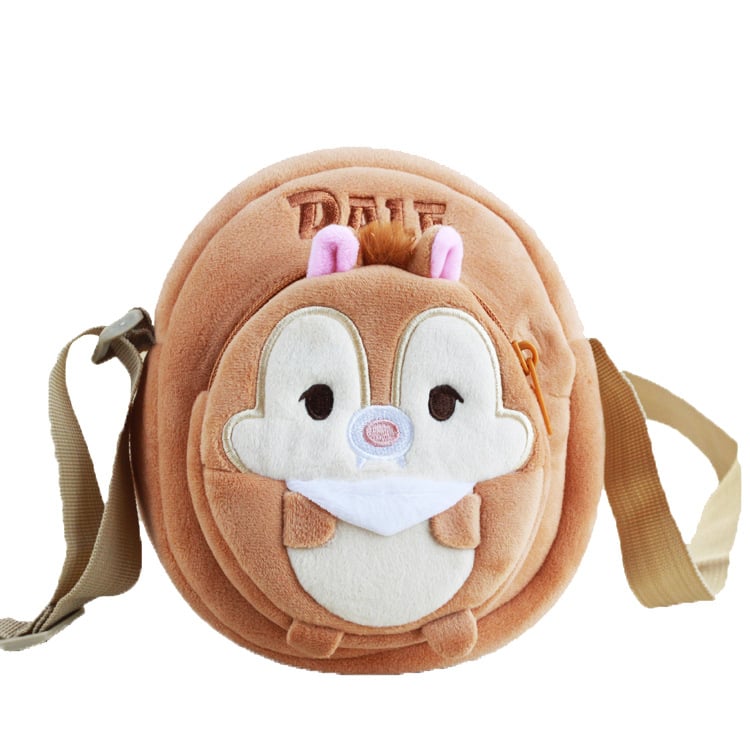 Portofel mic rotund din pluș pentru monede, personalizat, cu design desen animat