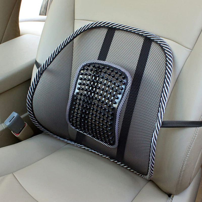 Auto lumbalna potpora, mrežasta potpora za ured, kućni masažni jastuk, prozračan stražnji jastuk od ice-silk materijala