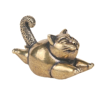 Mesing Garfield mačka – stolna ukrasna figurica, mala mačja skulptura, retro čajna dekoracija, kućni dekor, sladak poklon ljubiteljima mačaka
