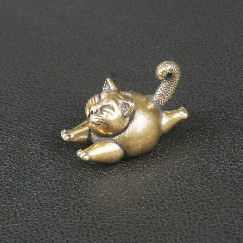 Mesing Garfield mačka – stolna ukrasna figurica, mala mačja skulptura, retro čajna dekoracija, kućni dekor, sladak poklon ljubiteljima mačaka