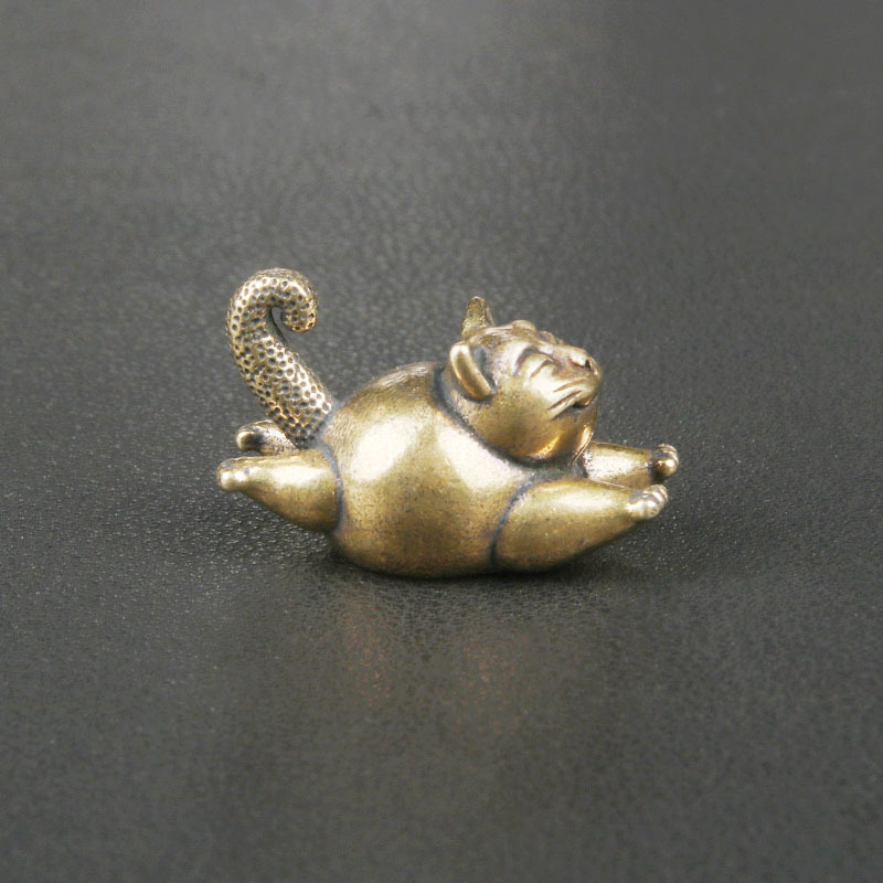 Mesing Garfield mačka – stolna ukrasna figurica, mala mačja skulptura, retro čajna dekoracija, kućni dekor, sladak poklon ljubiteljima mačaka