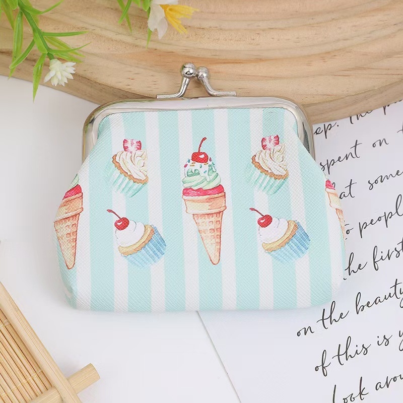 Ženski mini novčanik za kovanice s motivom sladoleda, prijenosna clutch torba