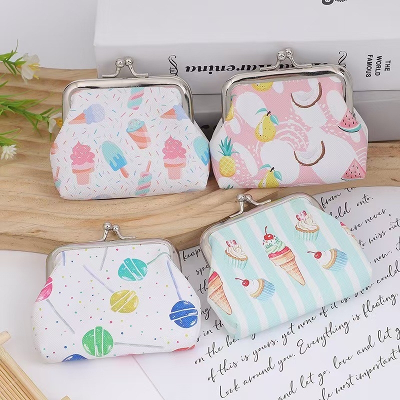 Ženski mini novčanik za kovanice s motivom sladoleda, prijenosna clutch torba