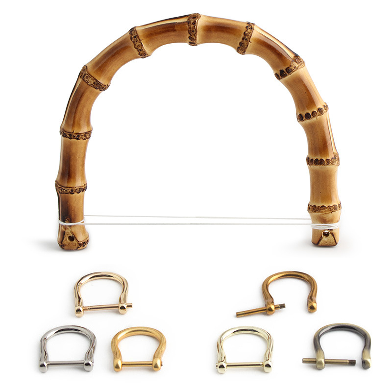Mâner din bambus, curbat, cu noduri naturale, stil retro de vacanță, durabil și versatil, potrivit pentru genți de femei și accesorii pentru bagaje