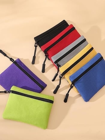 Vodootporna platnena mini torbica za kovanice sa zatvaračem, unisex – džep za ID karticu