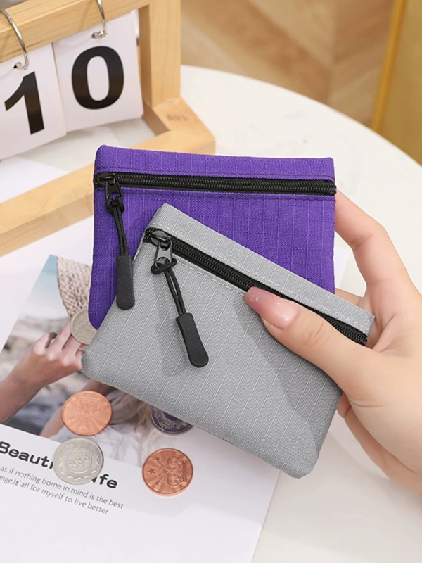Vodootporna platnena mini torbica za kovanice sa zatvaračem, unisex – džep za ID karticu