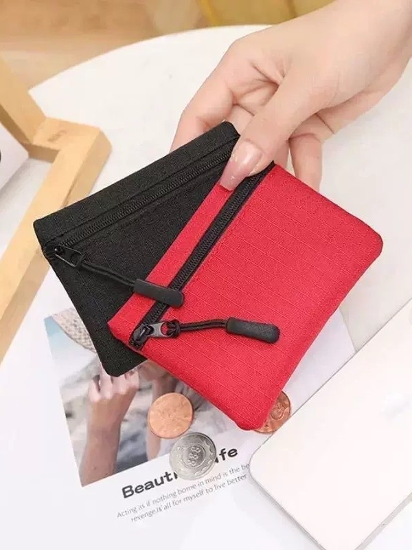 Vodootporna platnena mini torbica za kovanice sa zatvaračem, unisex – džep za ID karticu