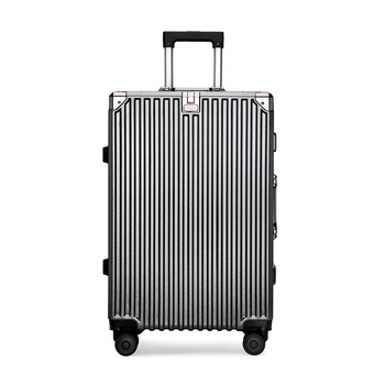 Stilizirani putni kofer 20/24 inča s aluminijskim okvirom, PC kućište, vodootporan, zaštita od krađe, 360° kotači, minimalistički dizajn, unisex