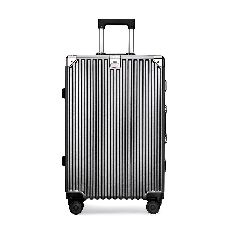 Stilizirani putni kofer 20/24 inča s aluminijskim okvirom, PC kućište, vodootporan, zaštita od krađe, 360° kotači, minimalistički dizajn, unisex