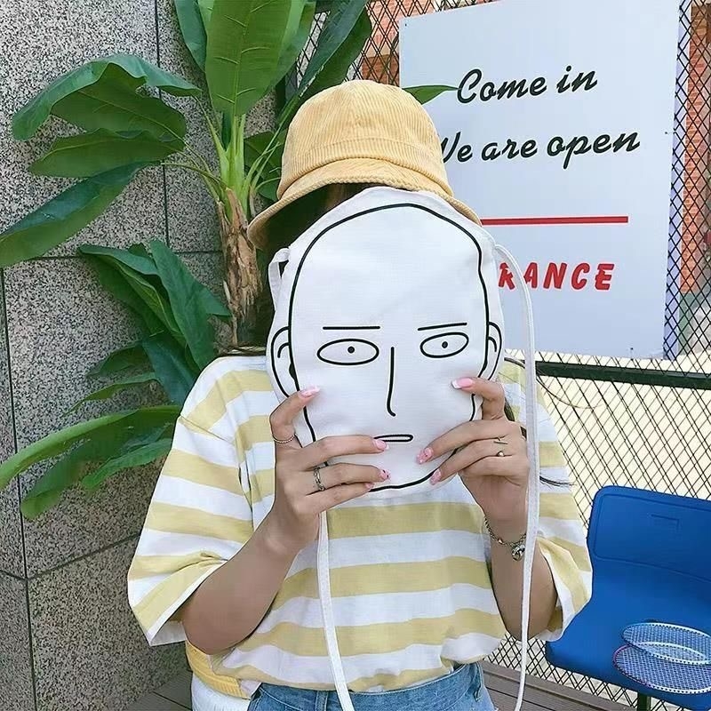 One Punch Man torbica za rameno od platna za djecu s crtić dizajnom