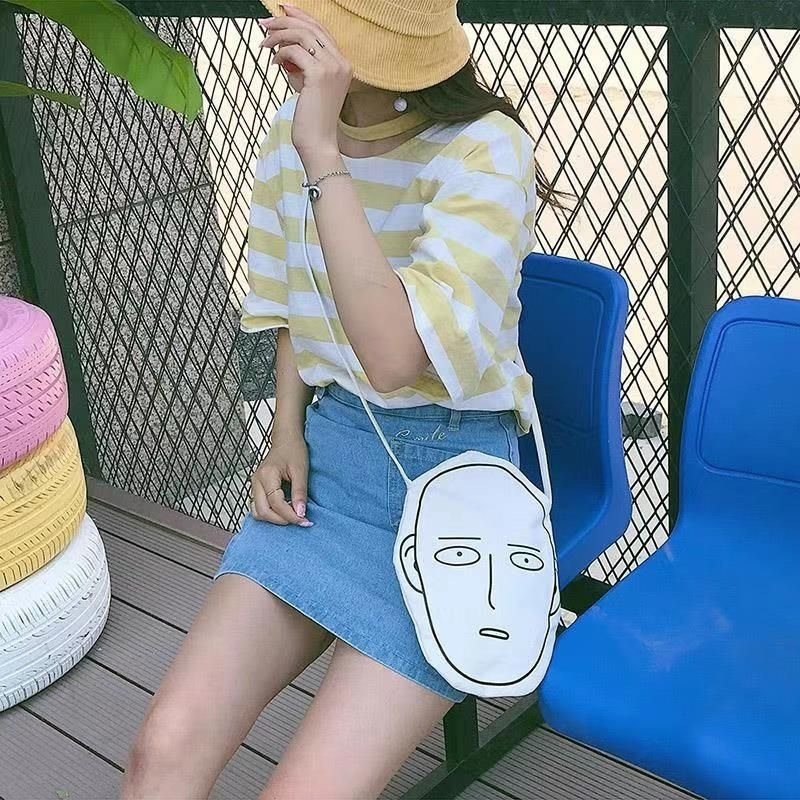 One Punch Man torbica za rameno od platna za djecu s crtić dizajnom