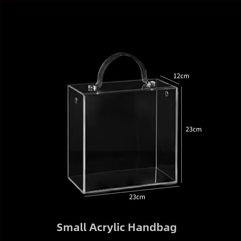 Štvorcový transparentný akrylový box na kvety a ovocie – luxusná vitrína na kytice a trvalé kvety