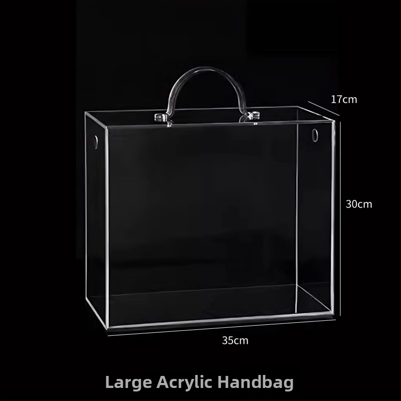 Štvorcový transparentný akrylový box na kvety a ovocie – luxusná vitrína na kytice a trvalé kvety