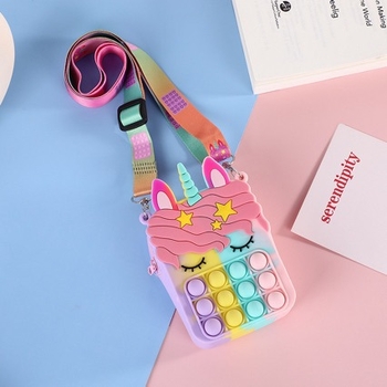 Silikon jednorožac – moderan novčanik i torbica za kovanice, mini crossbody torba za žene