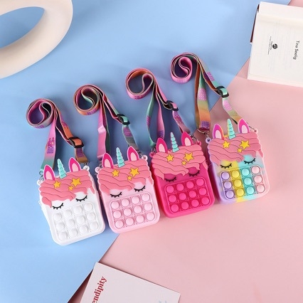 Silikon jednorožac – moderan novčanik i torbica za kovanice, mini crossbody torba za žene