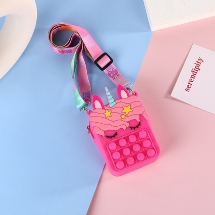 Silikon jednorožac – moderan novčanik i torbica za kovanice, mini crossbody torba za žene