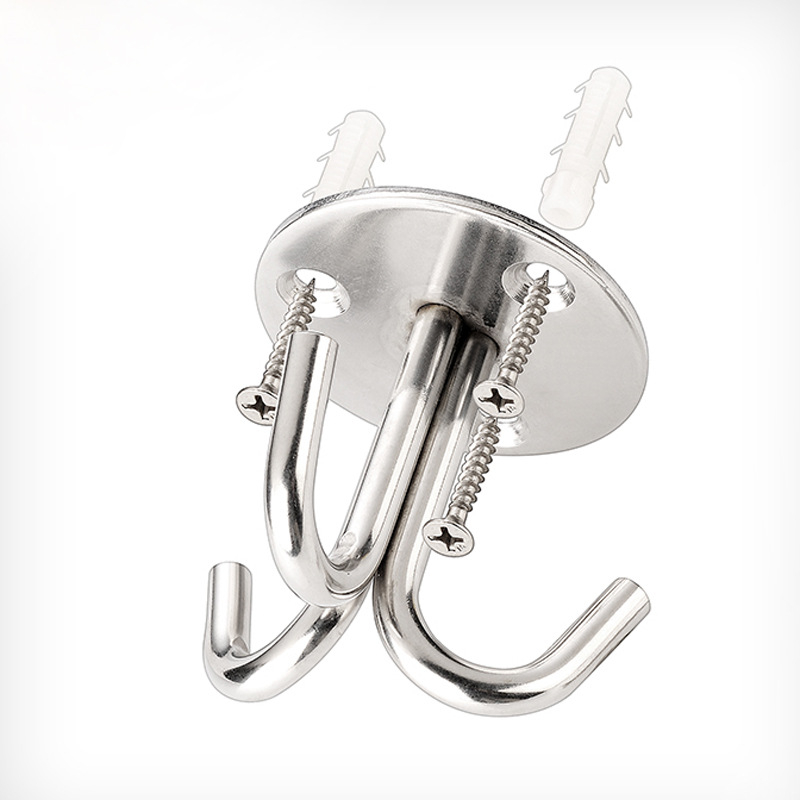 Set kuki od nehrđajućeg čelika za strop: U‑oblik vršni kukica, kukica za stropni ventilator, kukica za vrećicu s pijeskom, kukica za svjetlo, hvataljka kukica, fiksna kukica, željezni prsten i pribor