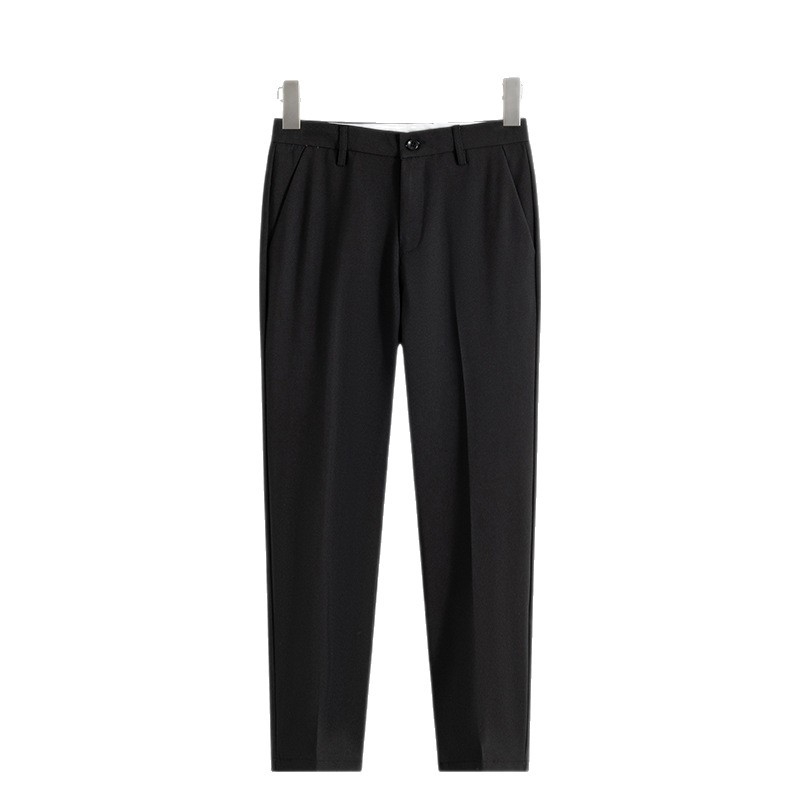 Pantaloni pentru bărbați, stil coreean, croială dreaptă, pentru primăvară-toamnă, casual, lungime 9/10, pentru tineri