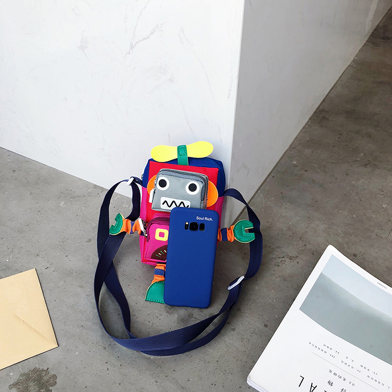 Μικρή τσάντα crossbody σε ιαπωνικό Harajuku στυλ με χαριτωμένο σχέδιο ρομπότ – για παιδιά