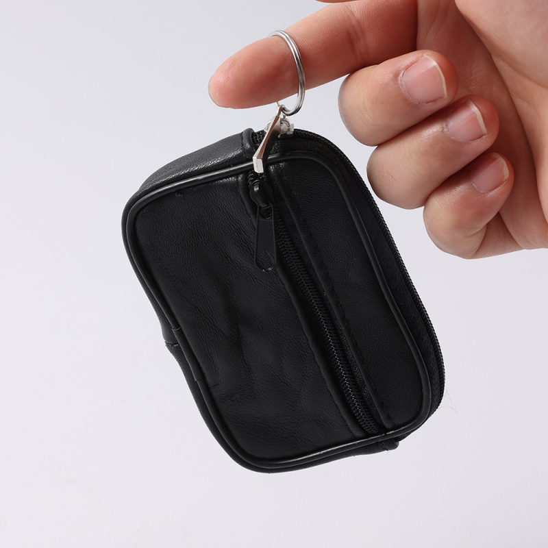 Pravokutni kožni novčanik za kovance s privjeskom, mali kvadratni novčanik i držač kartica – unisex