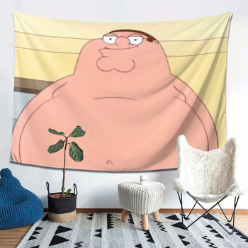 Peter Griffin rajzfilmfigura gobelin falikép, könnyű otthoni dekoráció hálószoba, nappali, kollégium és iroda számára