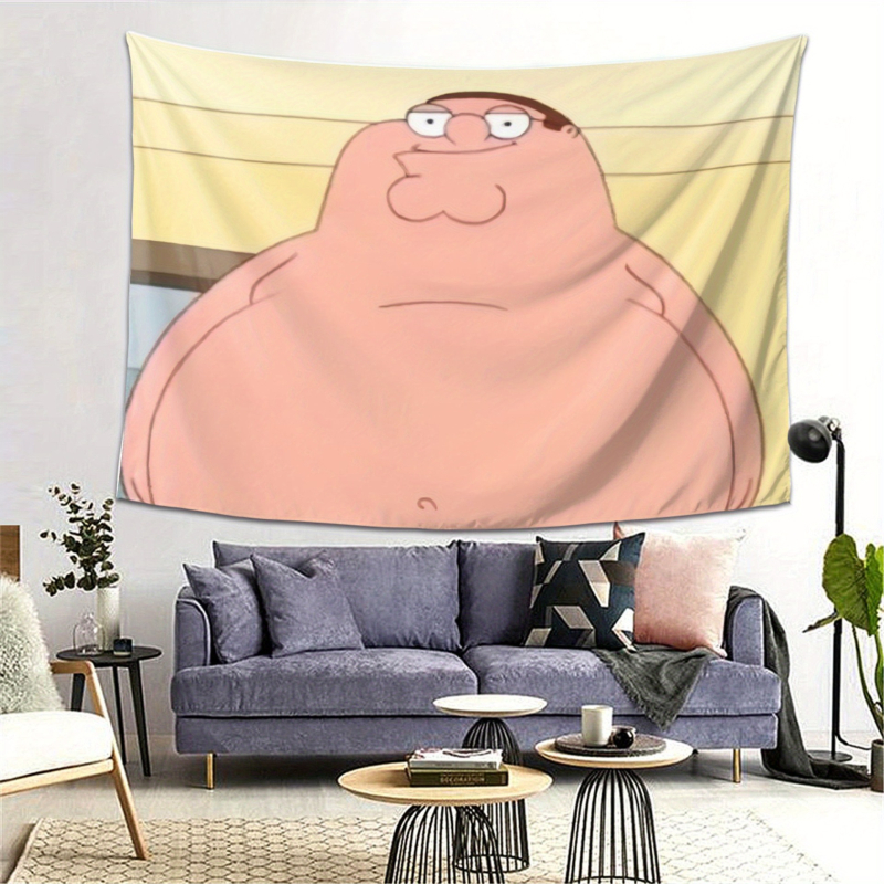 Peter Griffin rajzfilmfigura gobelin falikép, könnyű otthoni dekoráció hálószoba, nappali, kollégium és iroda számára