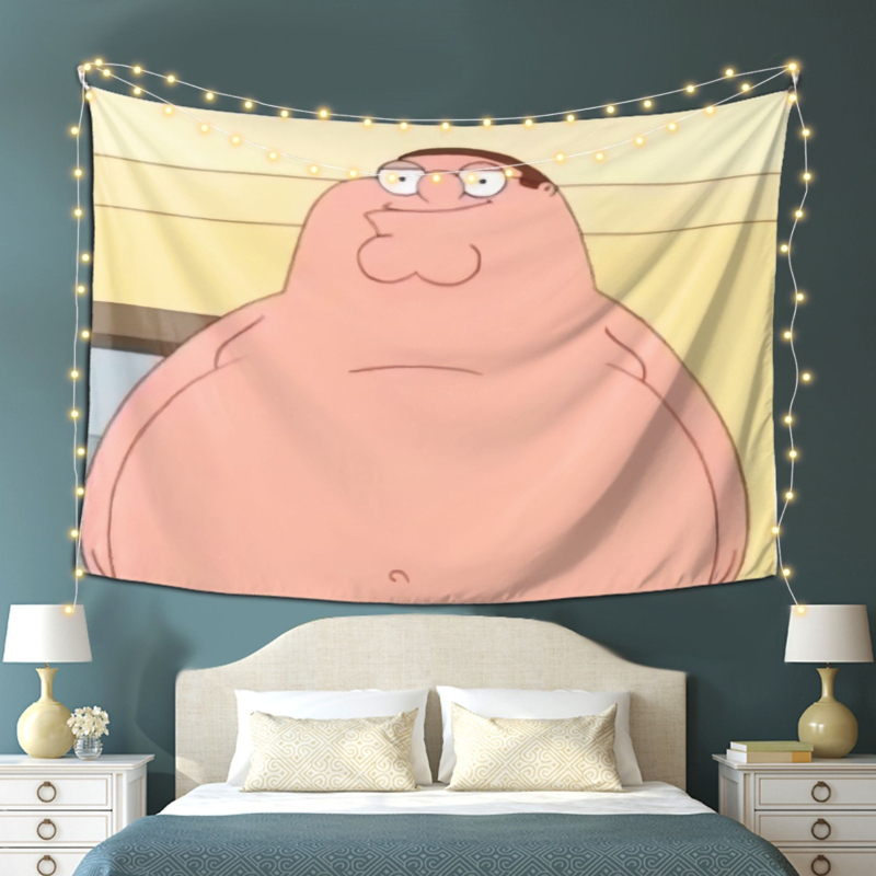 Peter Griffin rajzfilmfigura gobelin falikép, könnyű otthoni dekoráció hálószoba, nappali, kollégium és iroda számára