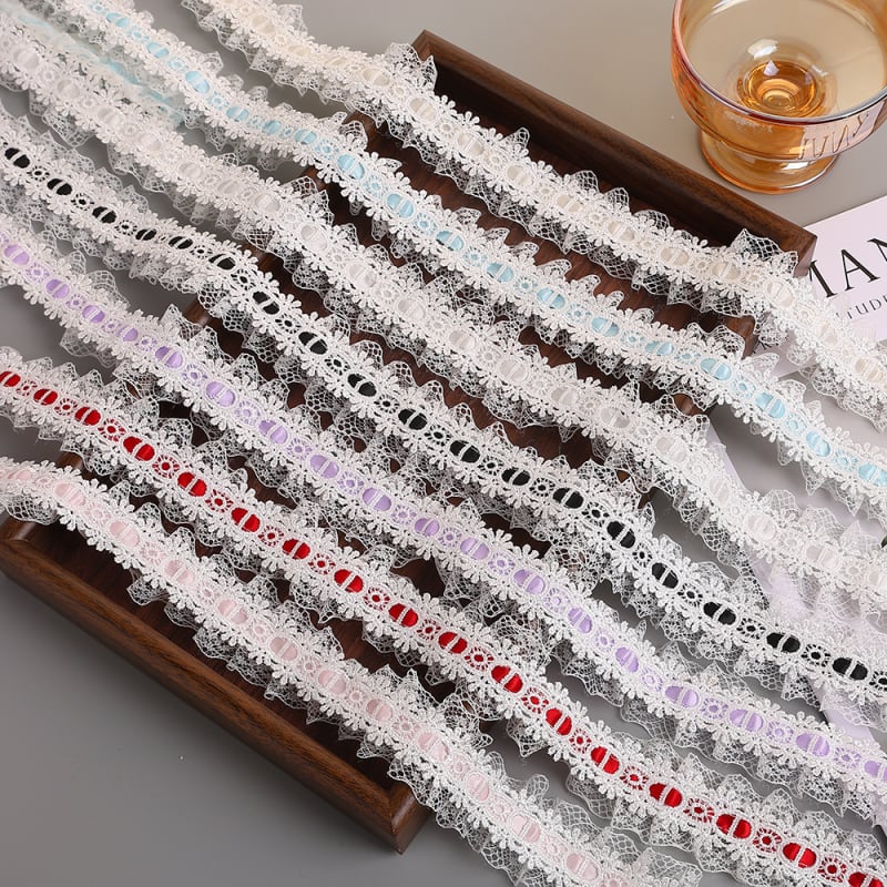3,5 cm Lolita čipka u francuskom stilu, čipka s otvorenim uzorkom, vodotopiva za obuće, DIY dodaci