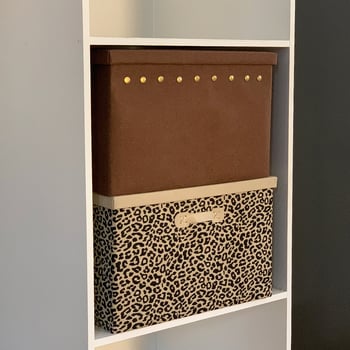 Klasičnog stila kutija za pohranu od tkanine s leopard uzorkom, sklopiva s poklopcem, za odjeću, garderobu i skladištenje u automobilu